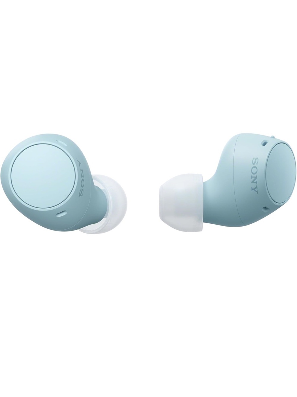 Sony Light Blue Wireless Earbuds with Silicone Tips